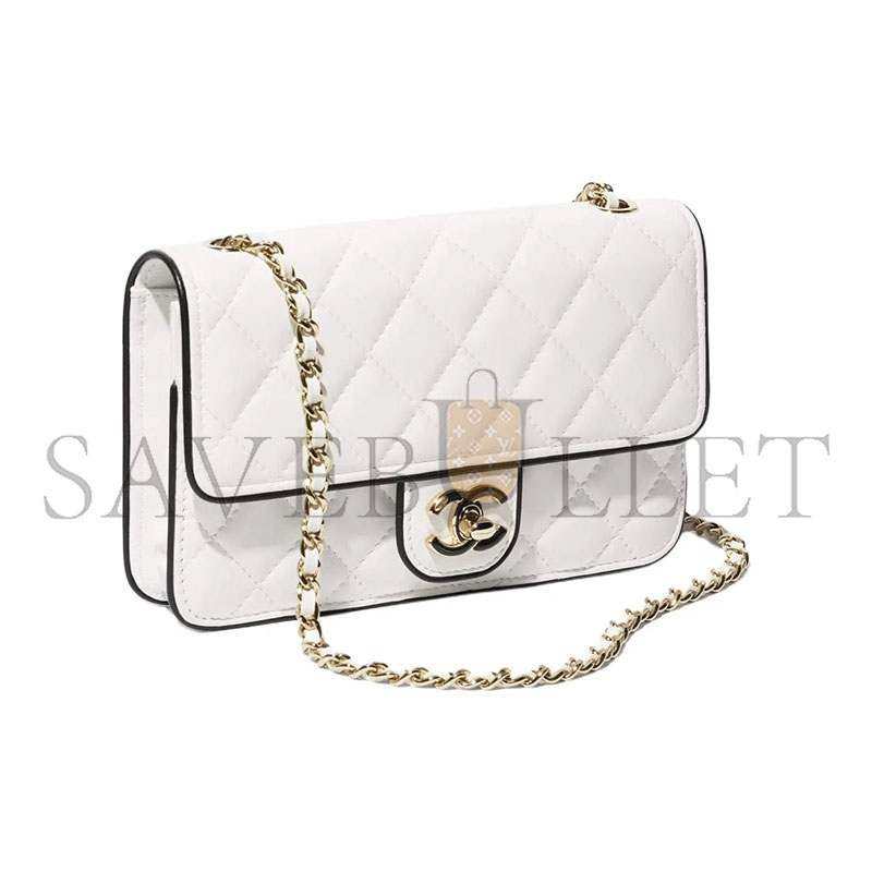 Ch*el woc black and white chain wallet shoulder bag ap4511 (19*12*3.5cm)